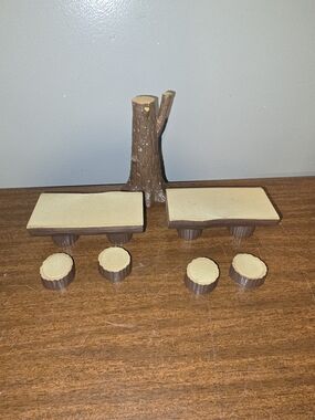 Vtg Calico Critters sylvanian families Epoch Log Stumps Lot